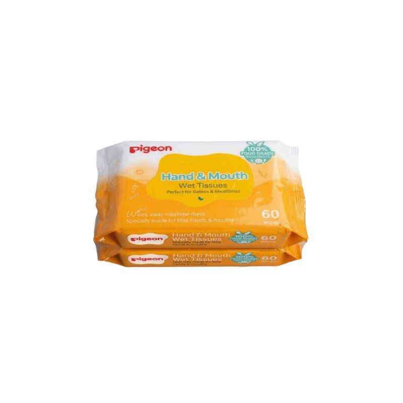 Pigeon Hand & Mouth Wet Tissues 60PC 2In1 Refill