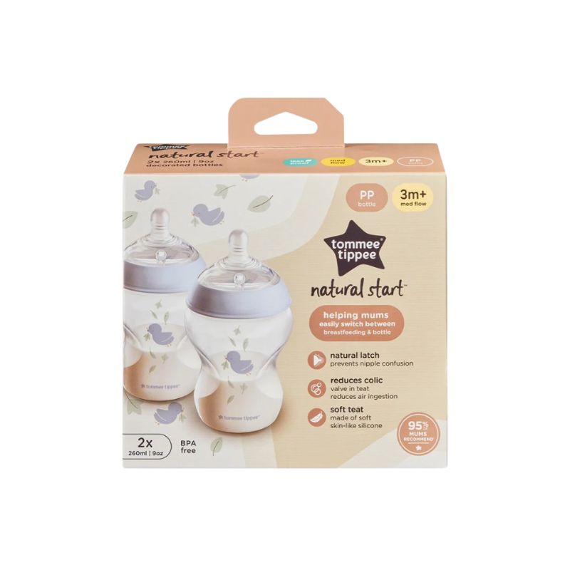 Tommee Tippee Natural Start Baby Bottles Pack Of 2 260ML