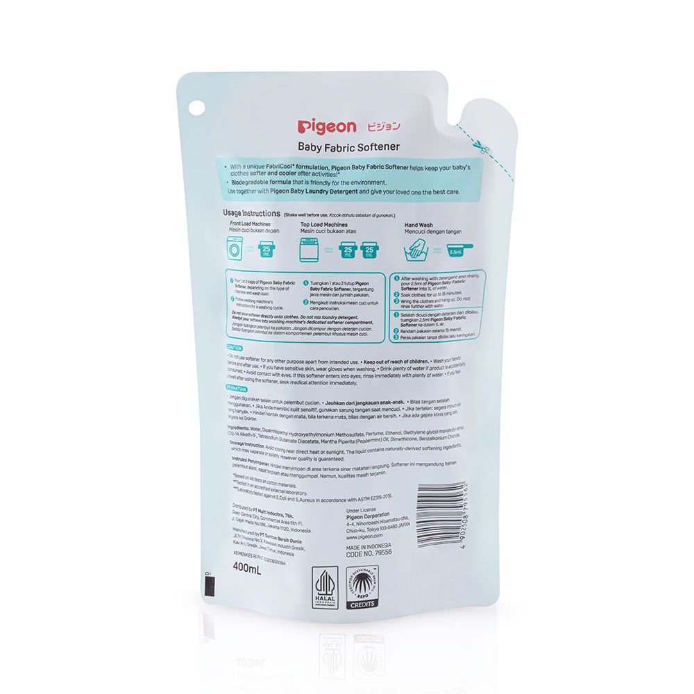 Pigeon Baby Fabric Softener, Pouch 400ml