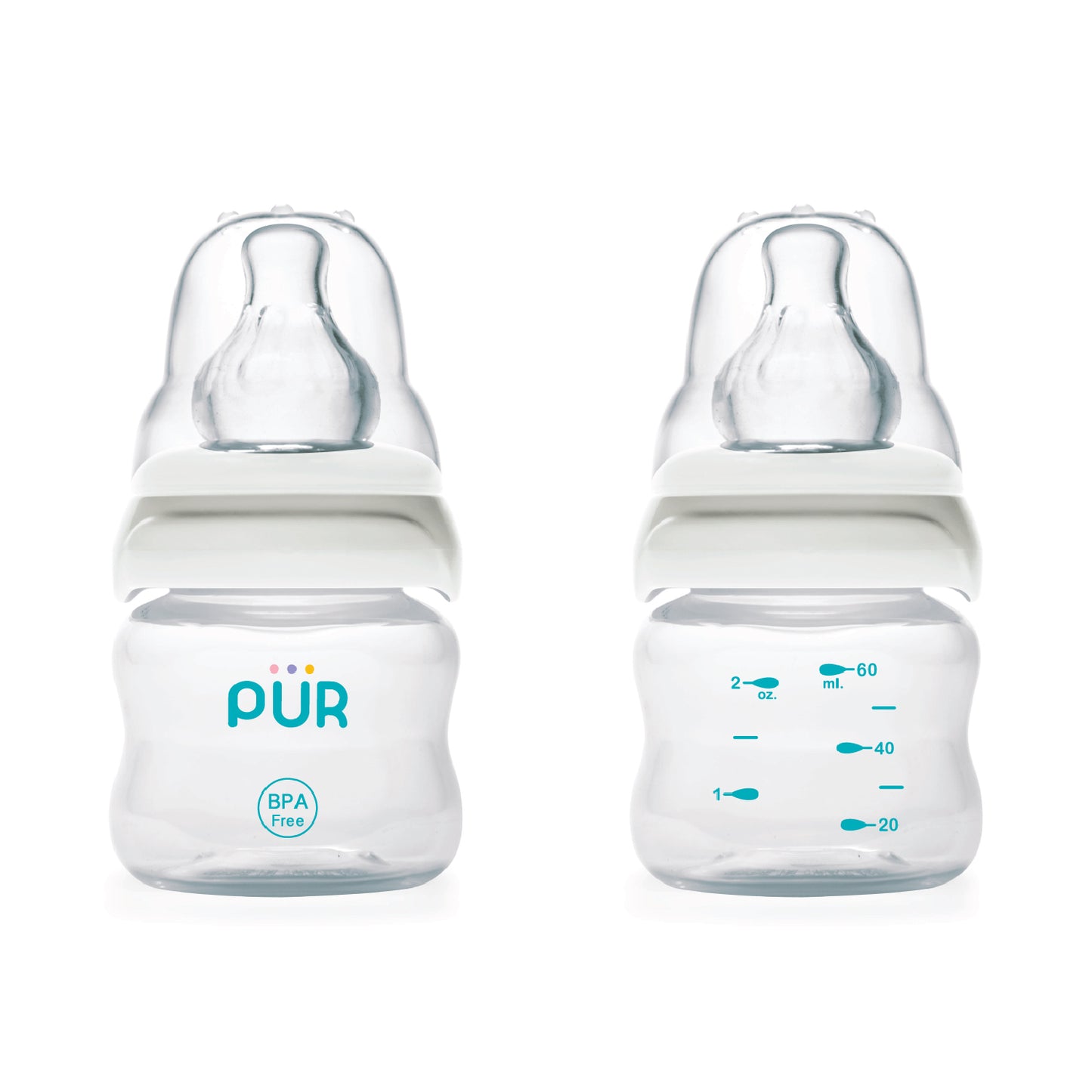 PUR Anti-Colic Feeder Slim Neck Bottle 2 oz/60 ml.
