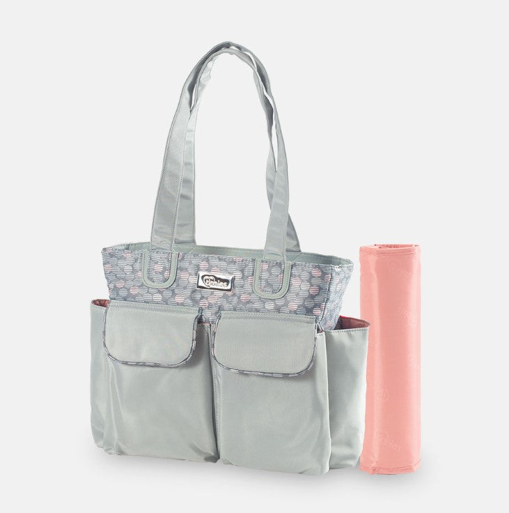 Tinnies Baby Diaper/Nappy Bag 2pc - Dotted