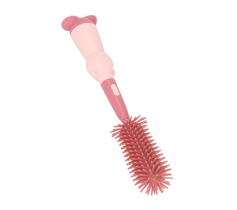 3 in 1 Baby Silicone Feeder Brush Peach
