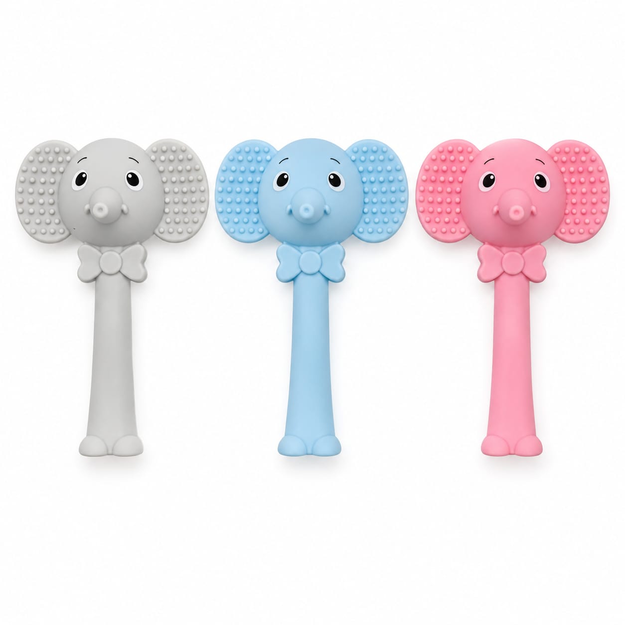 Elephant Silicone Rattle Teether for Babies | BPA-Free Teething Toy