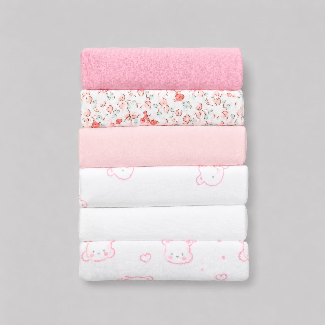 Mothercare Washcloths Pink Pk6