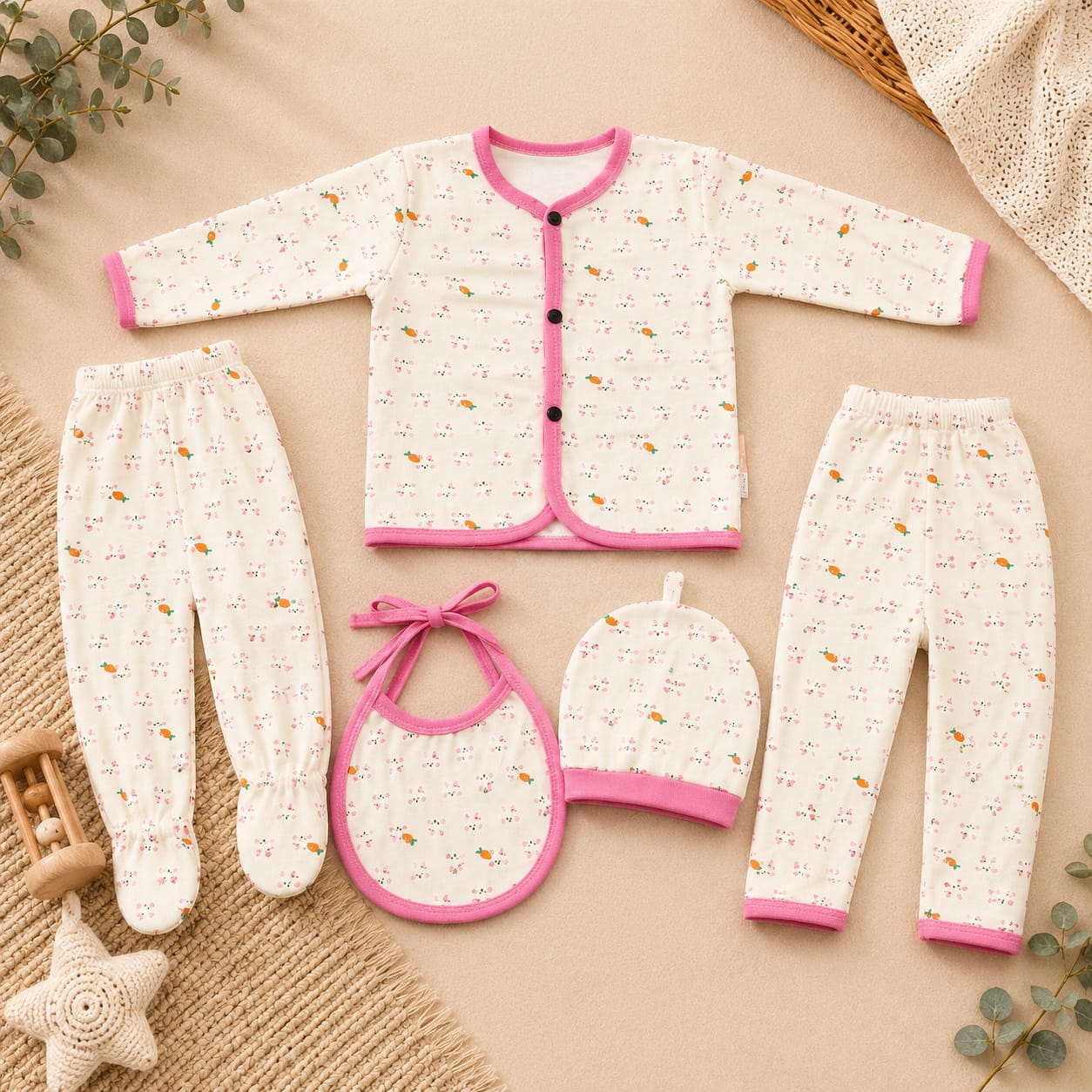 Premium Starter Set 5pc Cotton 0-3