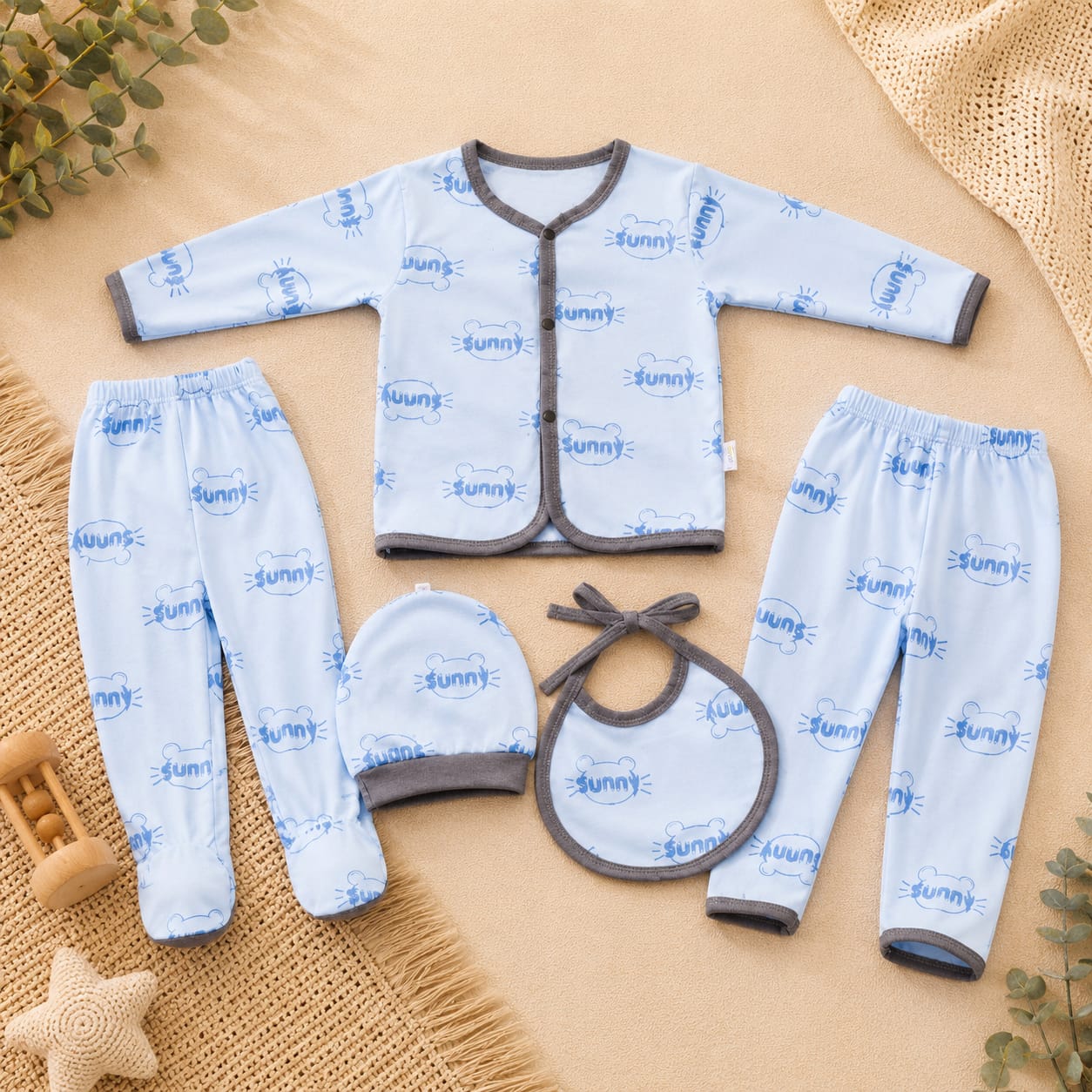 Premium Starter Set 5pc Cotton 0-3