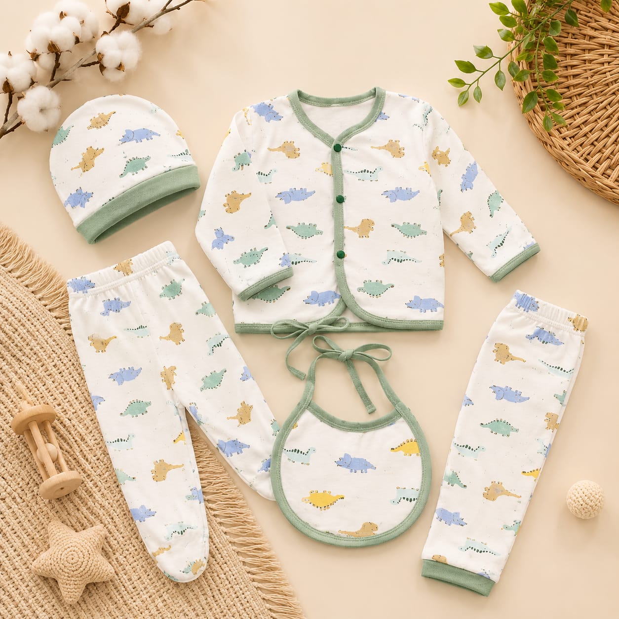 Premium Starter Set 5pc Cotton 0-3