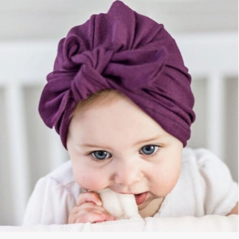 Turban Cap 0-6 Purple