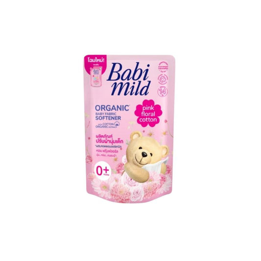 Babi Mild Organic Pink Floral Fabric Softener 570ml Refill