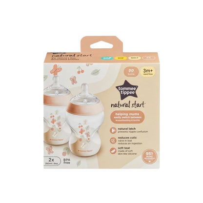 Tommee Tippee Natural Start Baby Bottles Pack Of 2 260ML