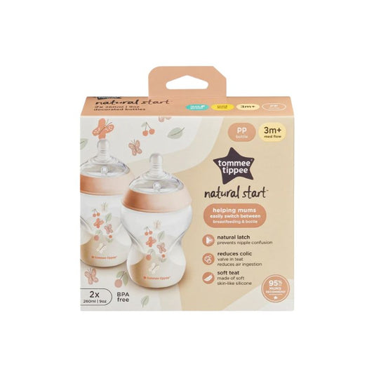Tommee Tippee Natural Start Baby Bottles Pack Of 2 260ML