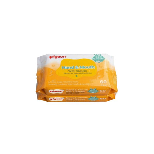 Pigeon Hand & Mouth Wet Tissues 60PC 2In1 Refill