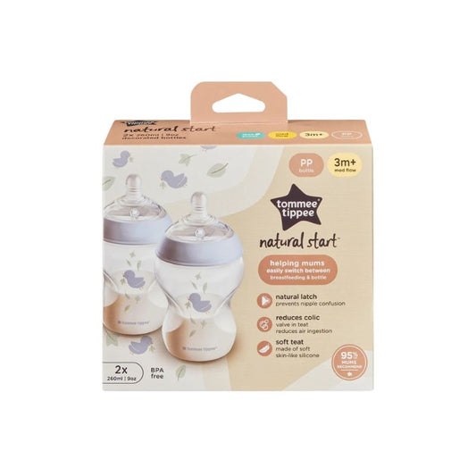 Tommee Tippee Natural Start Baby Bottles Pack Of 2 260ML