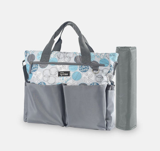 Tinnies Baby Diaper/Nappy Bag 3pc -Circle Leaf