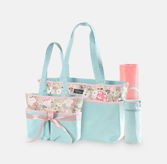Tinnies Baby Diaper/Nappy Bag 5pc - Floral