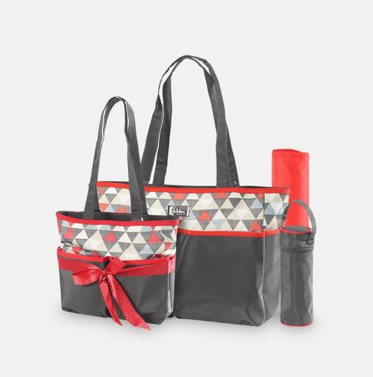 Tinnies Baby Diaper/Nappy Bag 5pc - Triangle