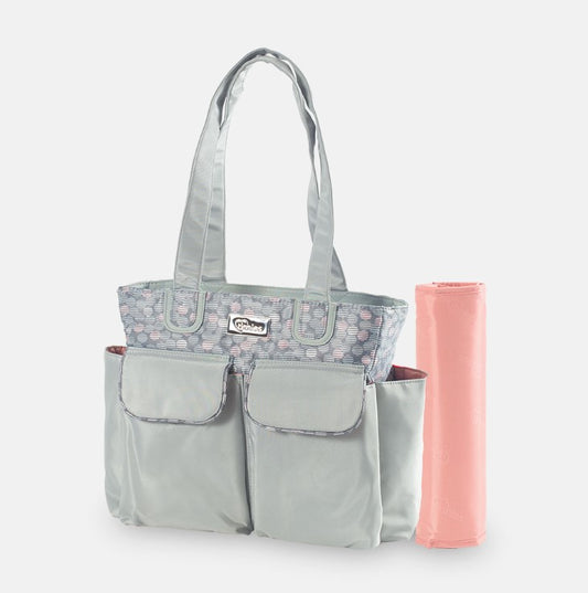 Tinnies Baby Diaper/Nappy Bag 2pc - Dotted