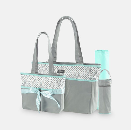 Tinnies Baby Diaper/Nappy Bag 5pc - Textured