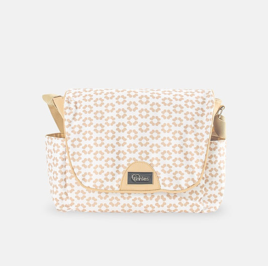 Tinnies Baby Diaper/Nappy Bag 2pc - Beige Floral