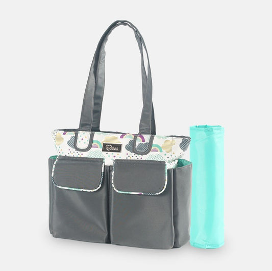 Tinnies Baby Diaper/Nappy Bag 2pc - Cloud