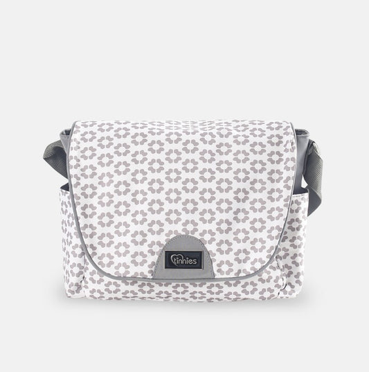 Tinnies Baby Diaper/Nappy Bag 2pc - Grey Floral