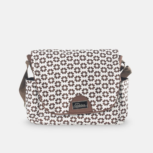 Tinnies Baby Diaper/Nappy Bag 2pc - Brown Floral