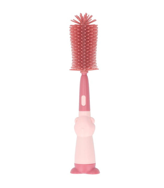 3 in 1 Baby Silicone Feeder Brush Peach