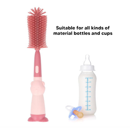 3 in 1 Baby Silicone Feeder Brush Peach