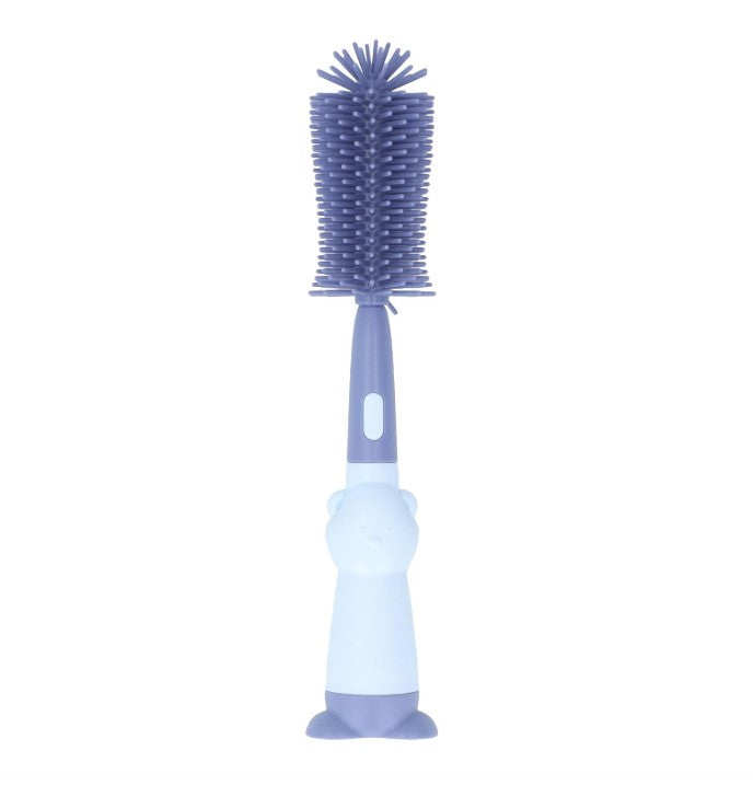 3 in 1 Baby Silicone Feeder Brush Blue