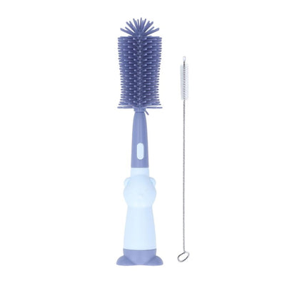 3 in 1 Baby Silicone Feeder Brush Blue