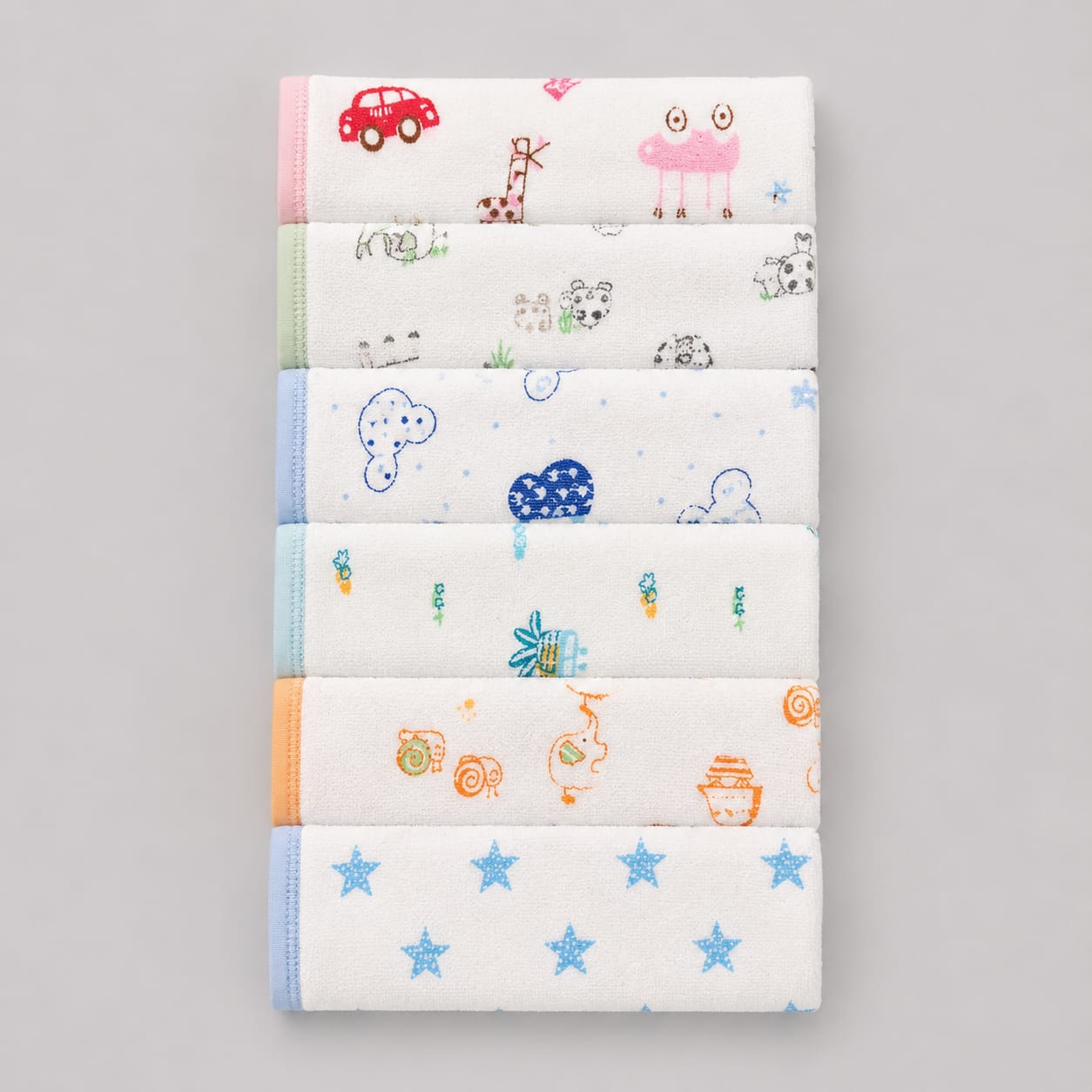 Printed Wash Clothes Pk6