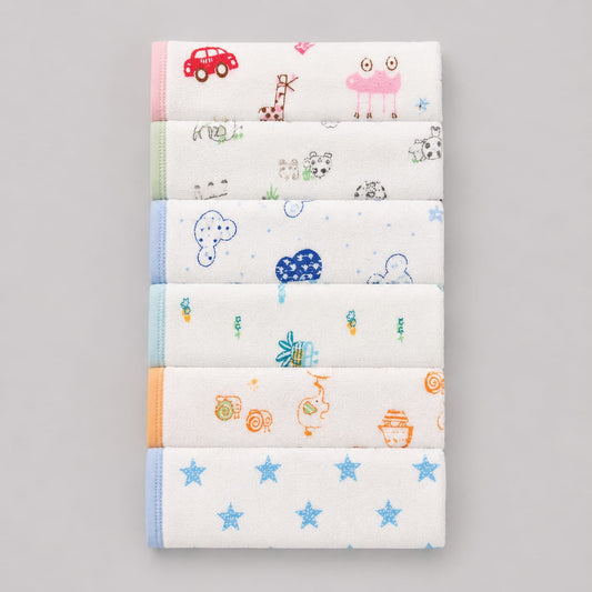 Printed Wash Clothes Pk6
