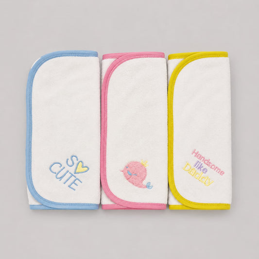 Embroidered Washcloths PK3