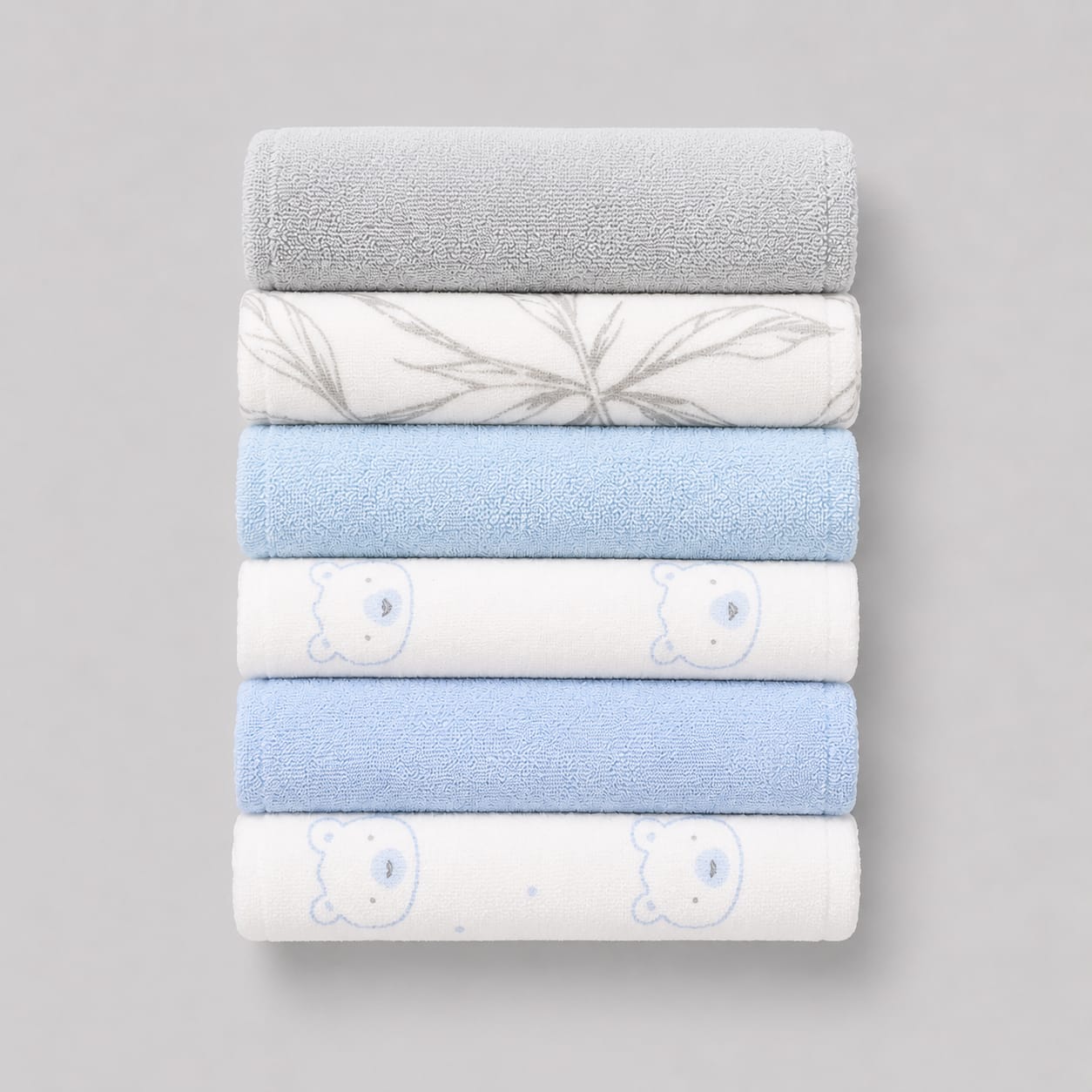 Mothercare Washcloths Blue Pk6