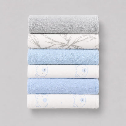 Mothercare Washcloths Blue Pk6