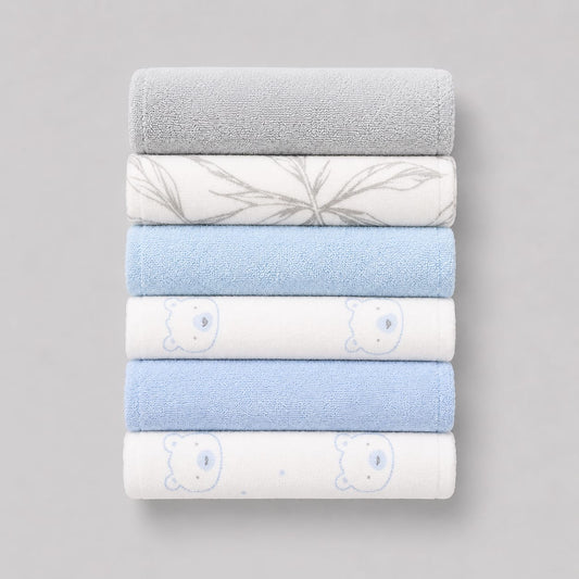 Mothercare Washcloths Blue Pk6