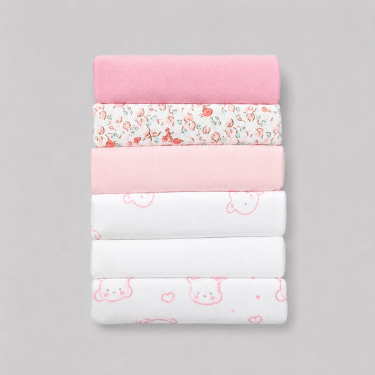Mothercare Washcloths Pink Pk6