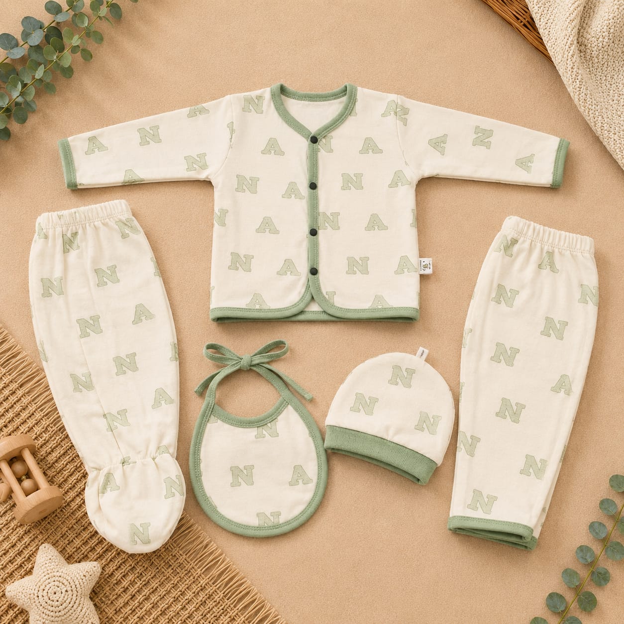 Premium Starter Set 5pc Cotton 0-3