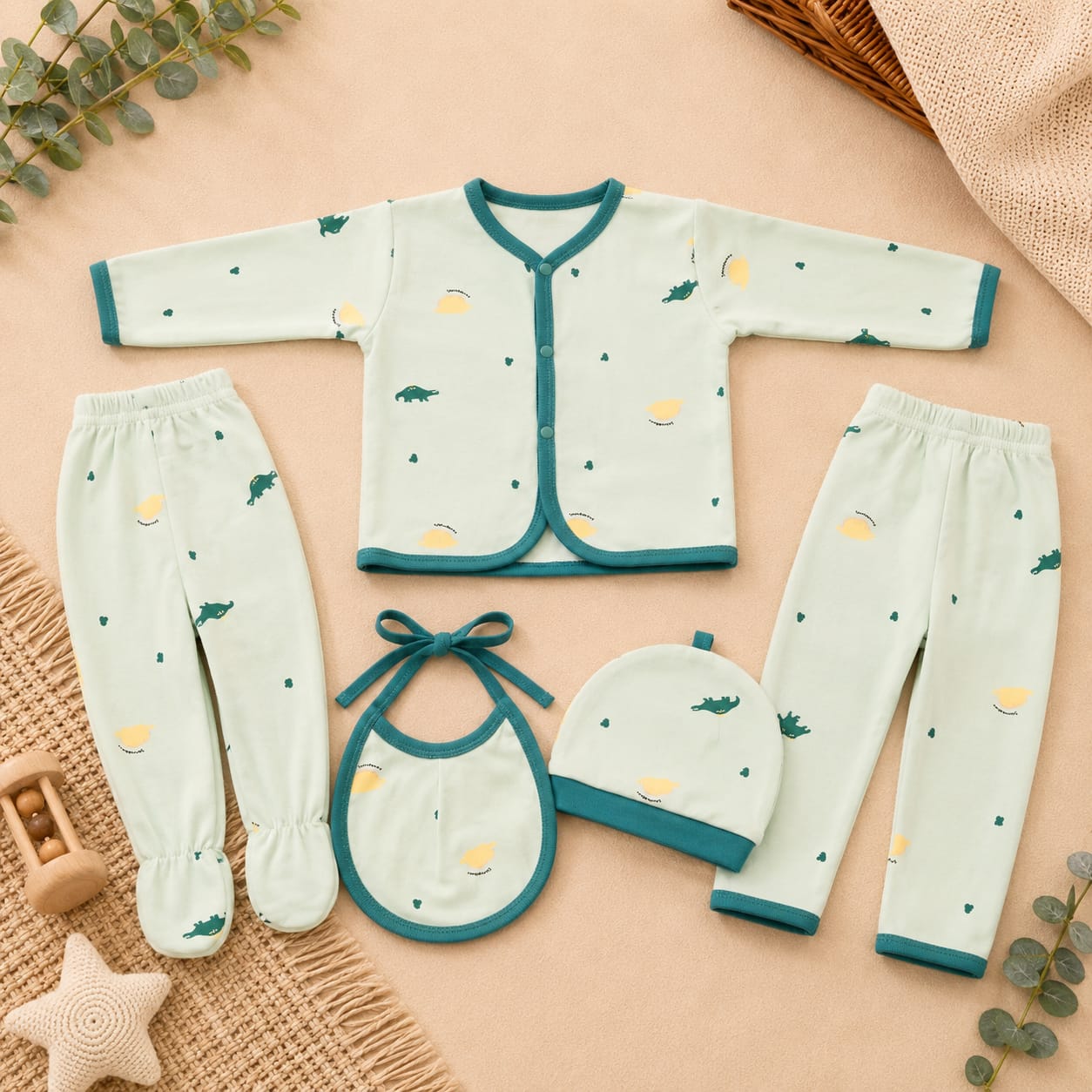 Premium Starter Set 5pc Cotton 0-3