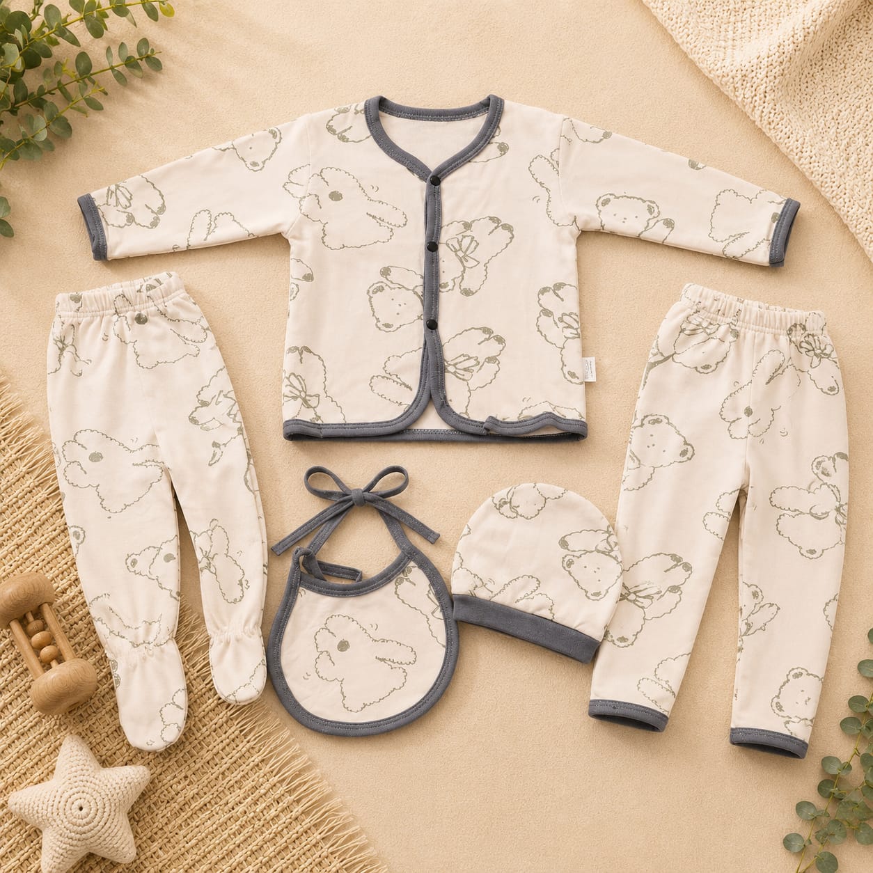 Premium Starter Set 5pc Cotton 0-3
