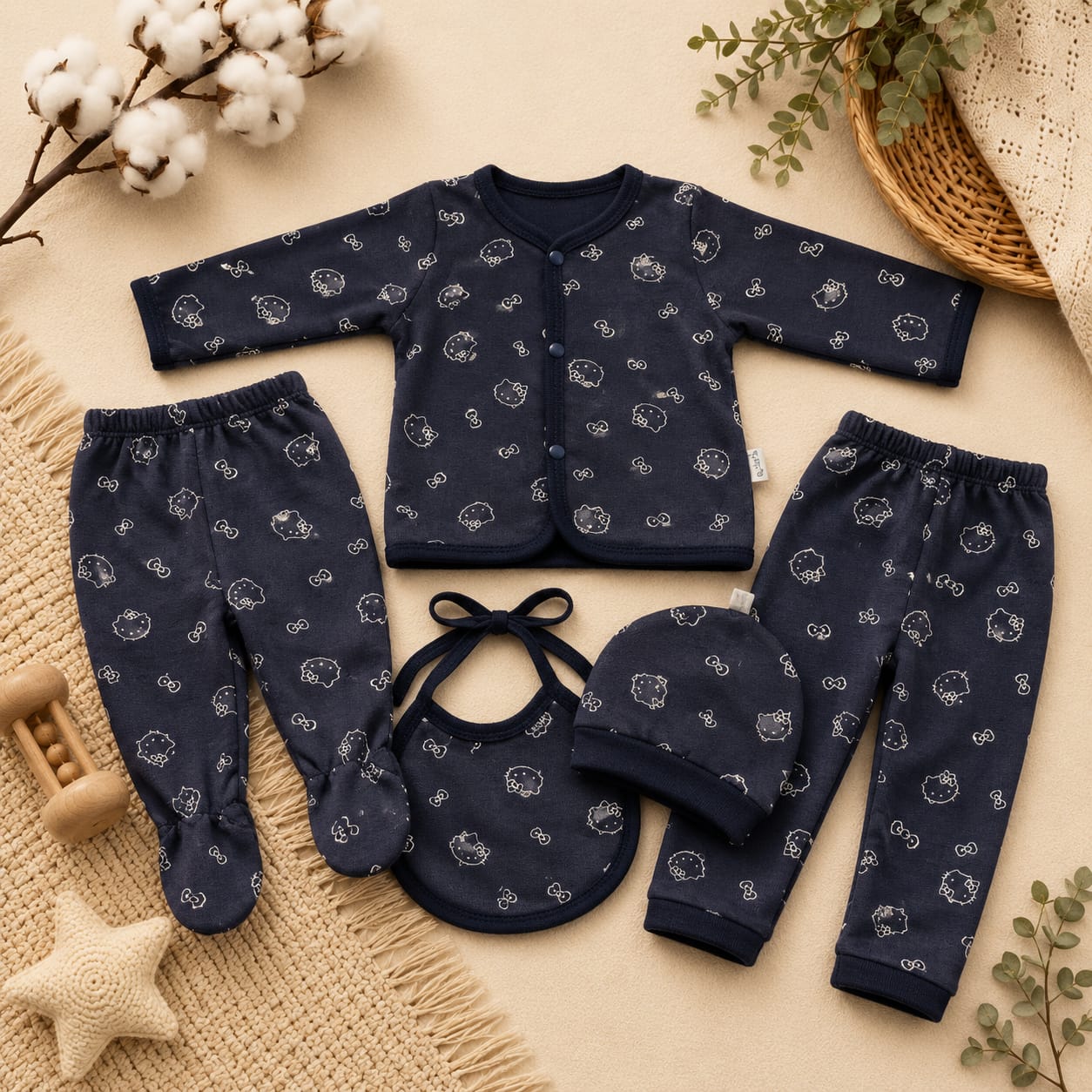 Premium Starter Set 5pc Cotton 0-3