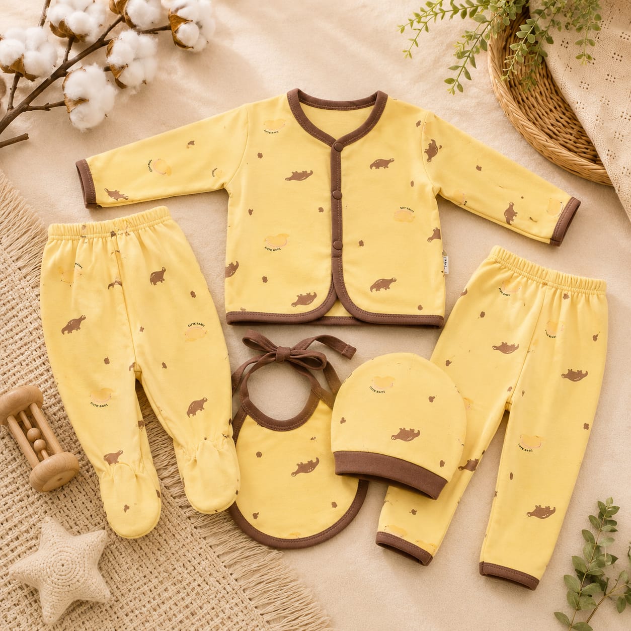 Premium Starter Set 5pc Cotton 0-3