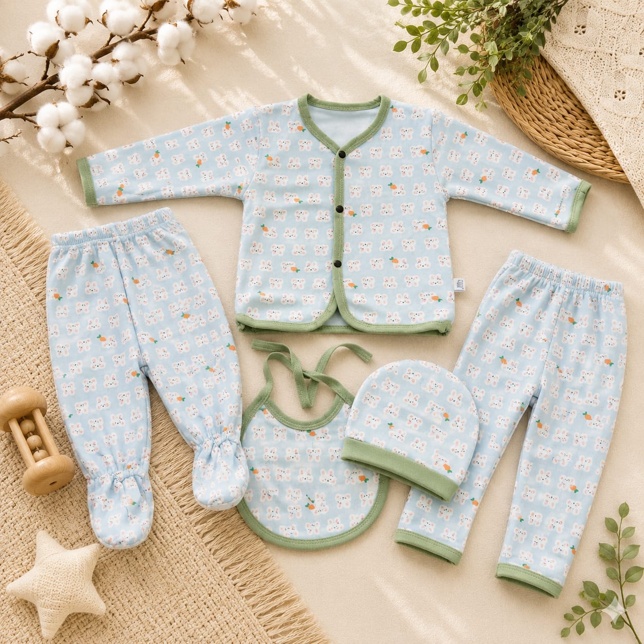 Premium Starter Set 5pc Cotton 0-3