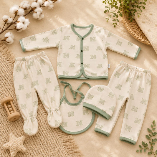 Premium Starter Set 5pc Cotton 0-3