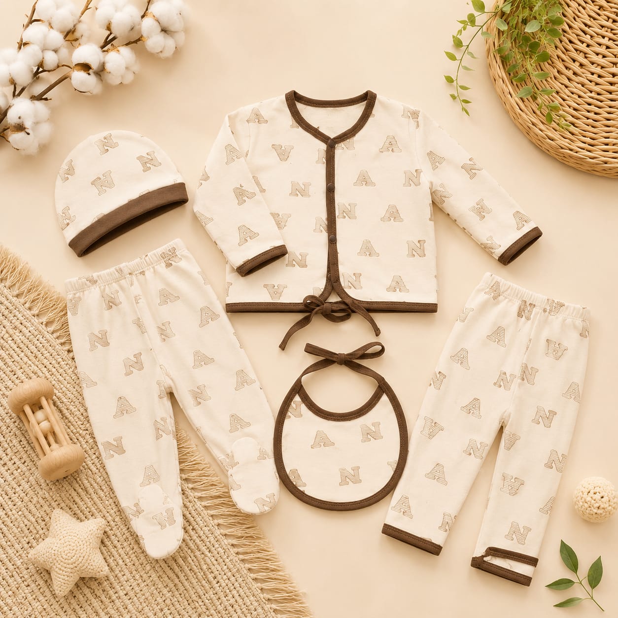Premium Starter Set 5pc Cotton 0-3