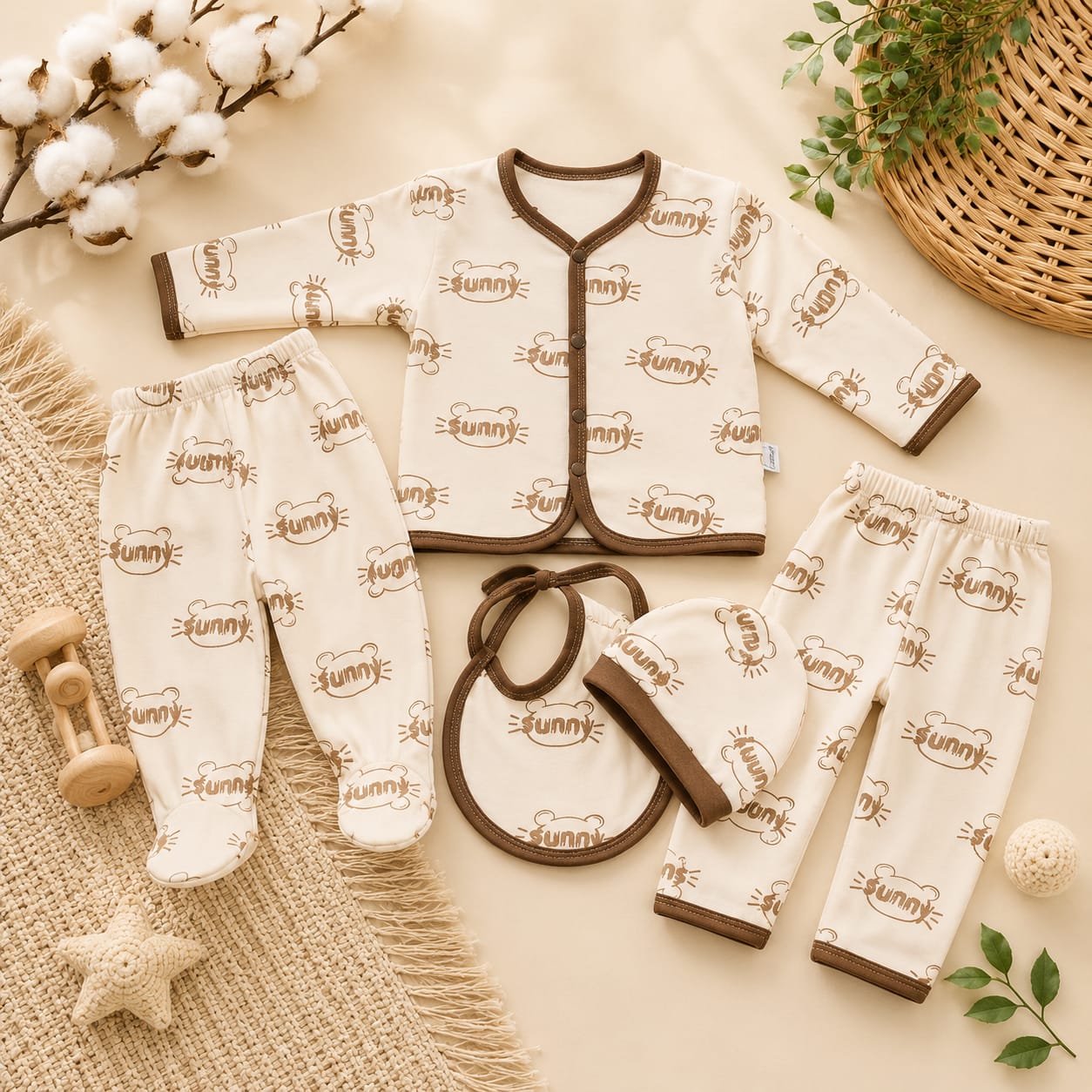 Premium Starter Set 5pc Cotton 0-3