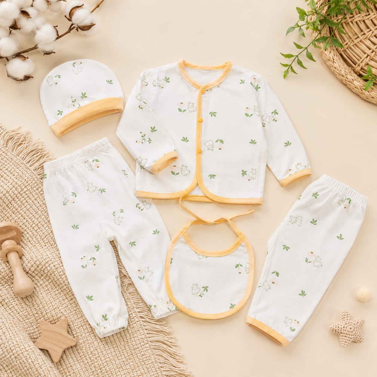 Premium Starter Set 5pc Cotton 0-3