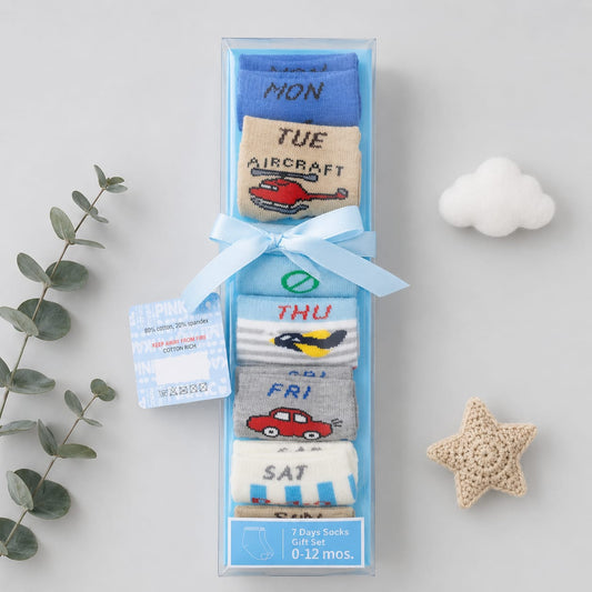 Boys Socks 0-12 months Pk7
