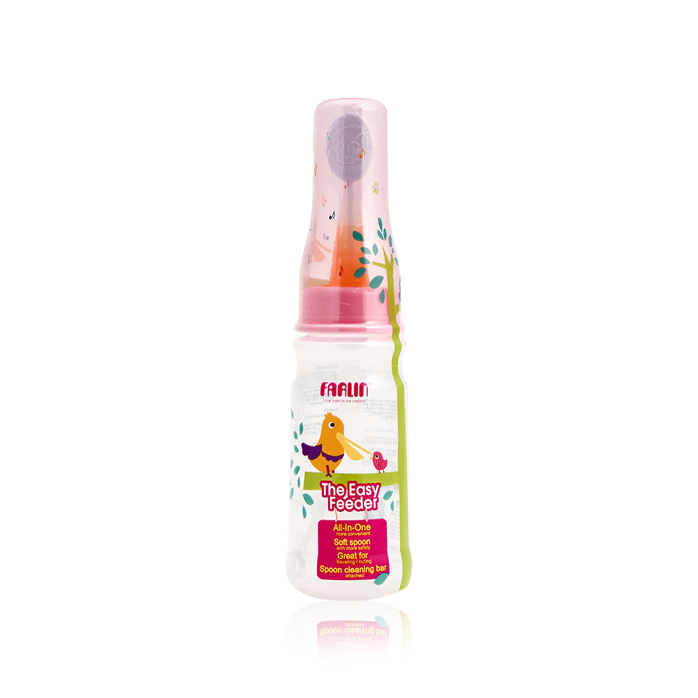 Farlin Silicone Easy Spoon Feeder 180ml Pink