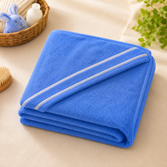 Baby Hooded Bath Towel D Blue